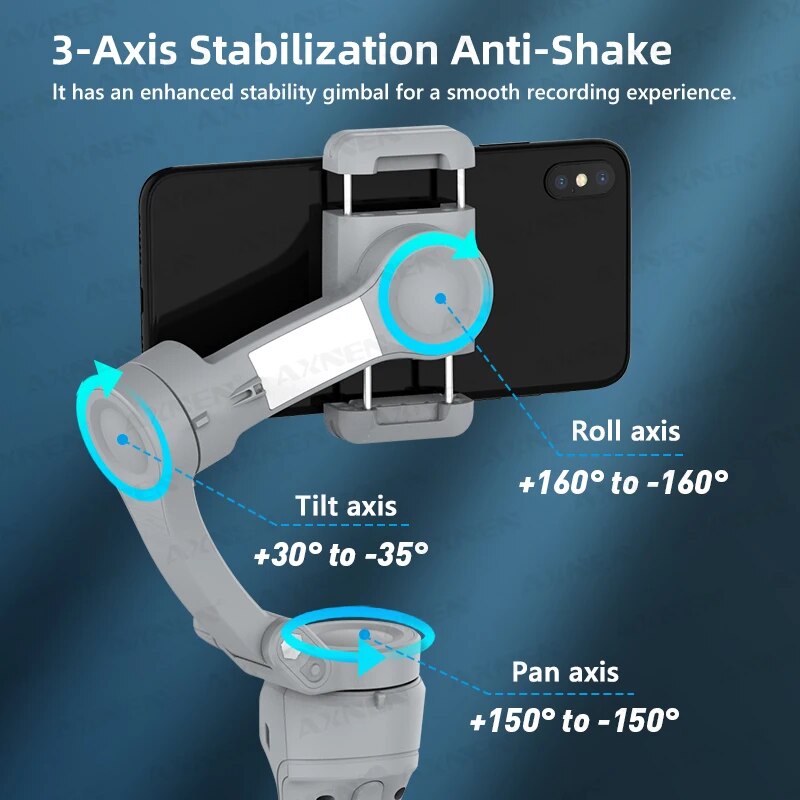 AXNEN HQ6 3-Axis Gimbal Handhe - Photography Lighting Handheld 评论和价格