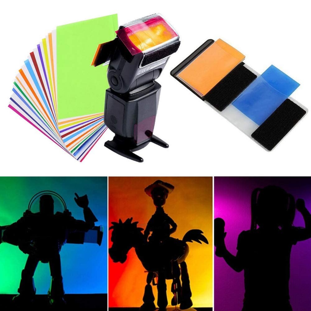 12 Colors Camera Flash Gels Li - Photography Lighting Meter 评论和价格