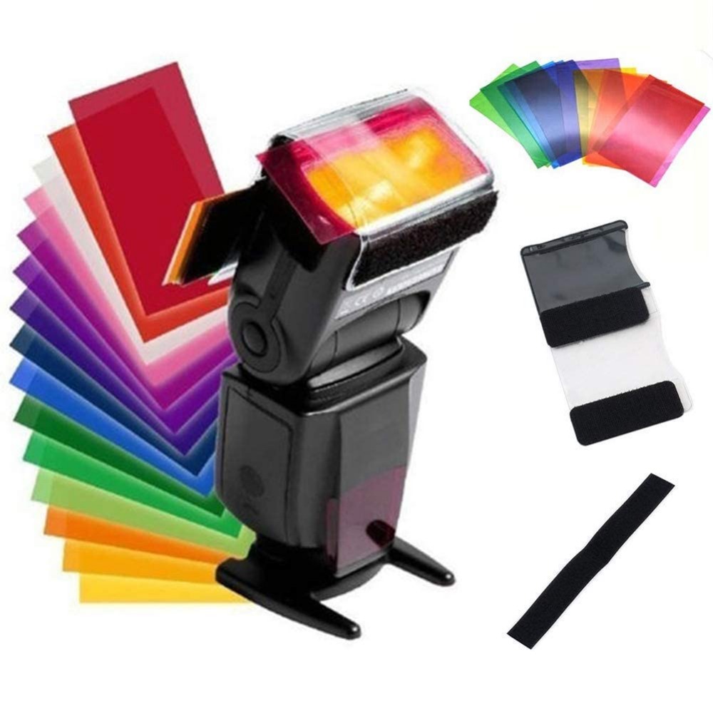 12 Colors Camera Flash Gels Li - Photography Lighting Meter 评论和价格